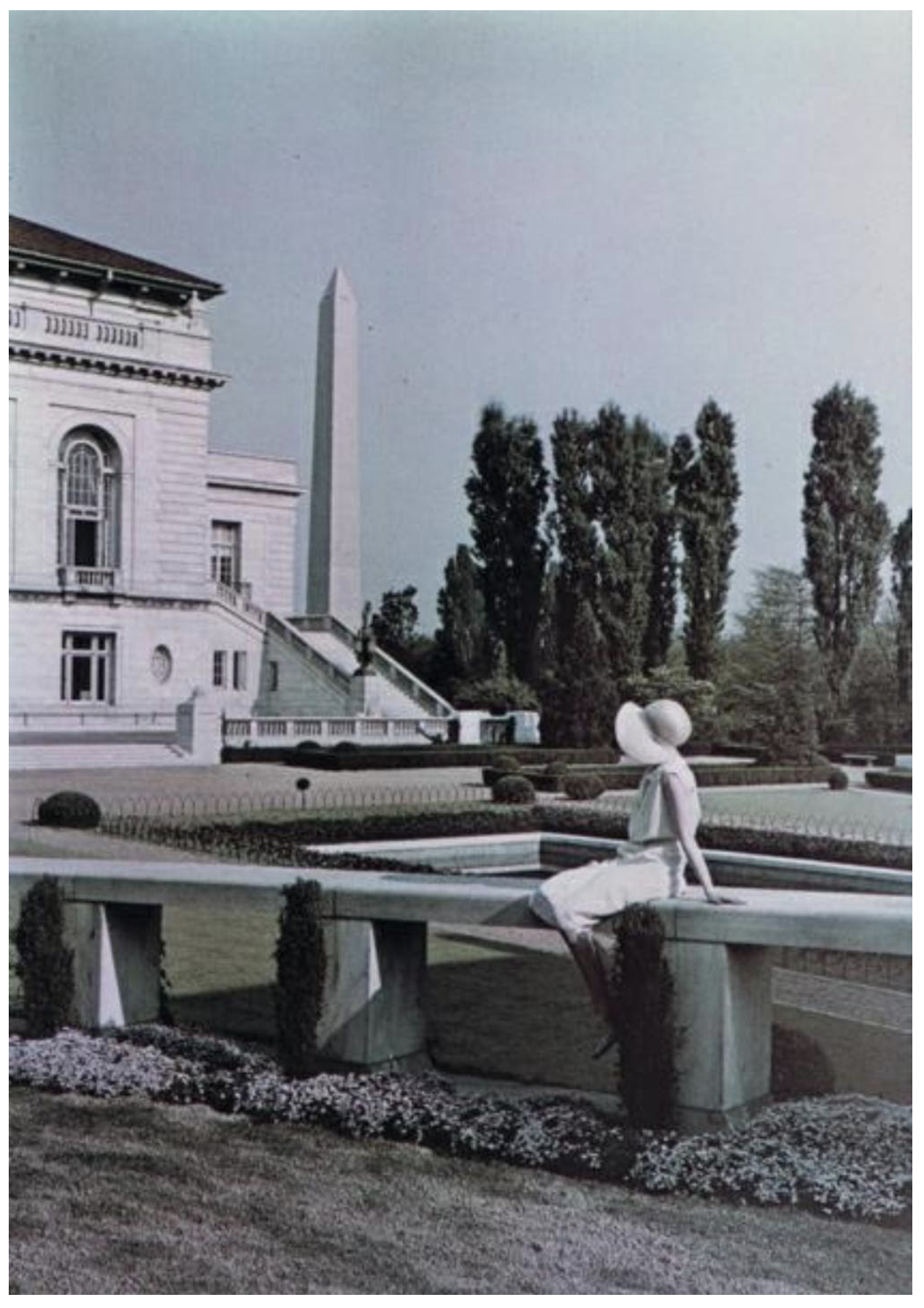 Woman in Garden Behind The Pan American Union Building, Washington, D.C. Clifton R. Adams
