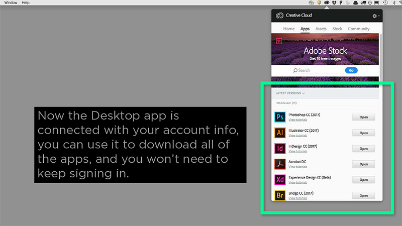 Adobe desktop app
