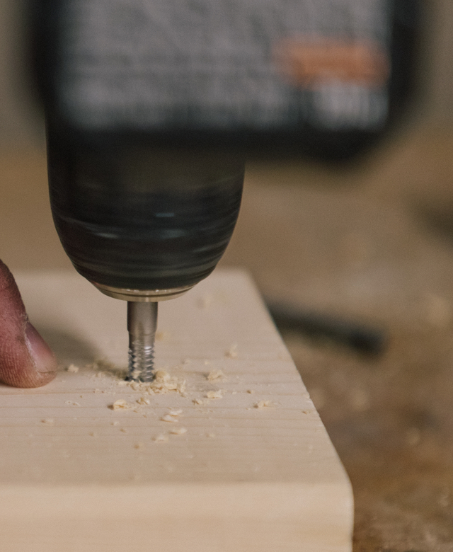 drill in wood