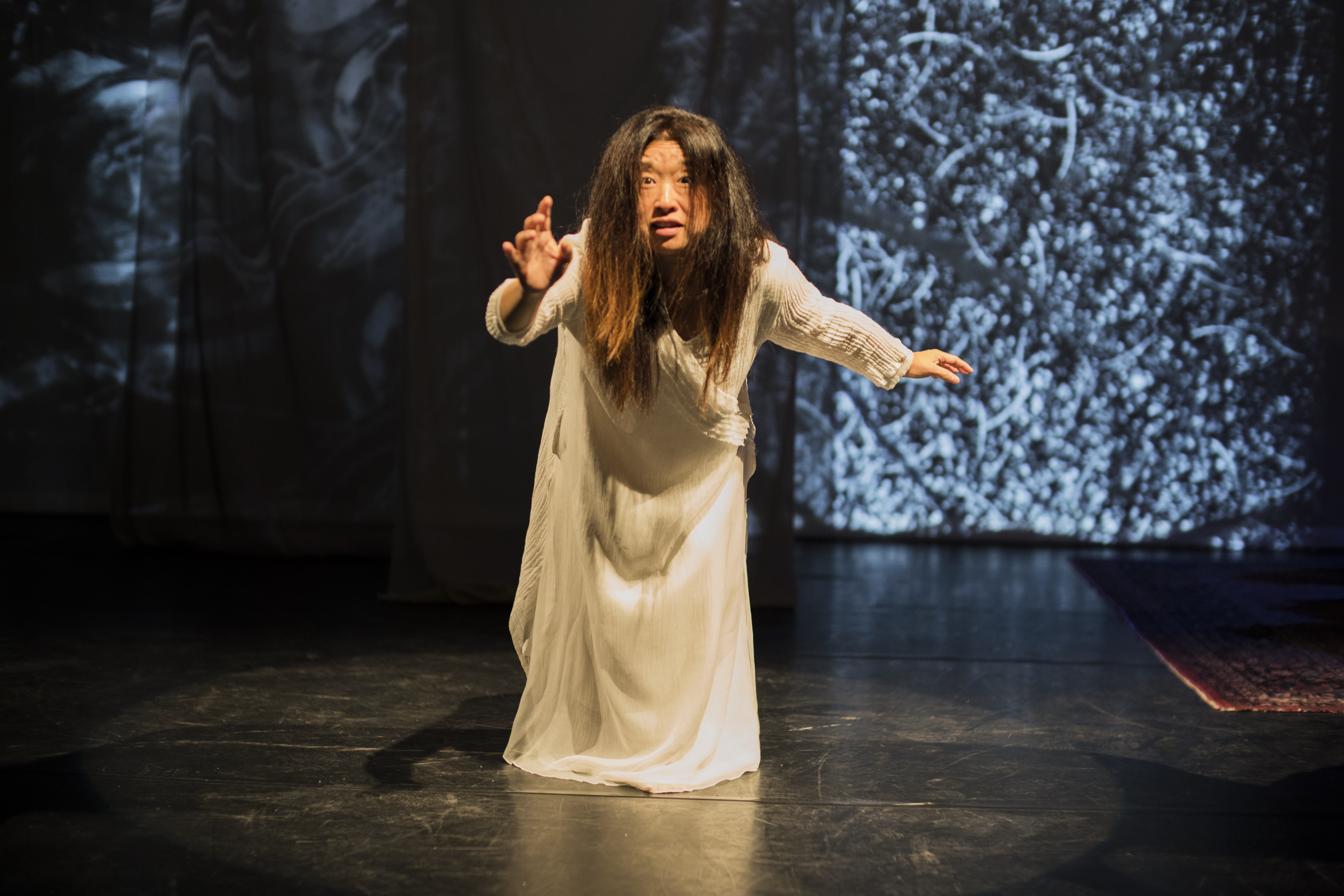 Hong performing in area premiere of "On the Threshold of Winter."