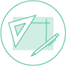 icon representing drafting tools