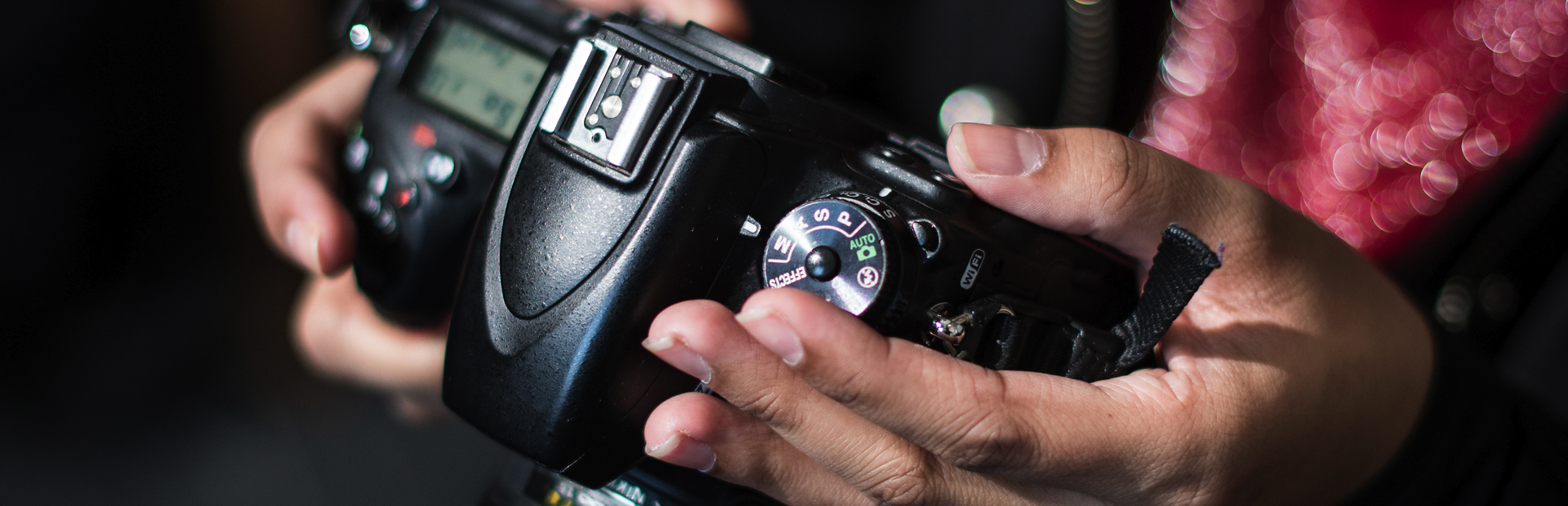 Camera hands closeup