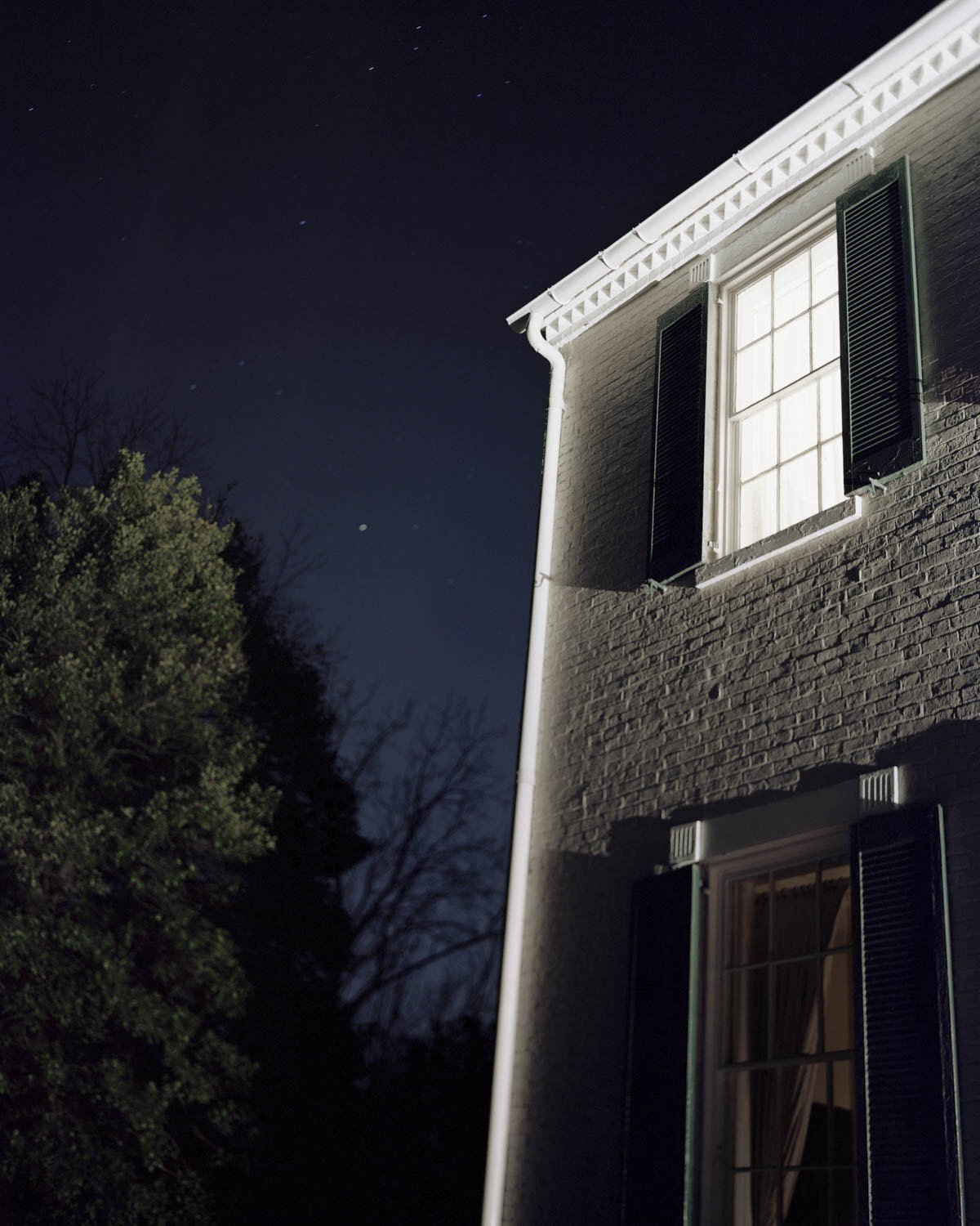 house at night