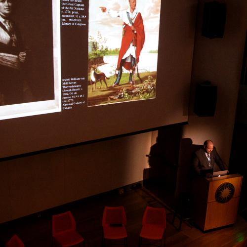 Art History professor lecturing