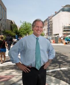 photo of john wetenhall standing at a street intersection