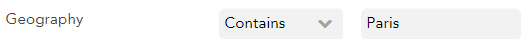 Detail of Advanced Search pop-out showing where to limit geography in search