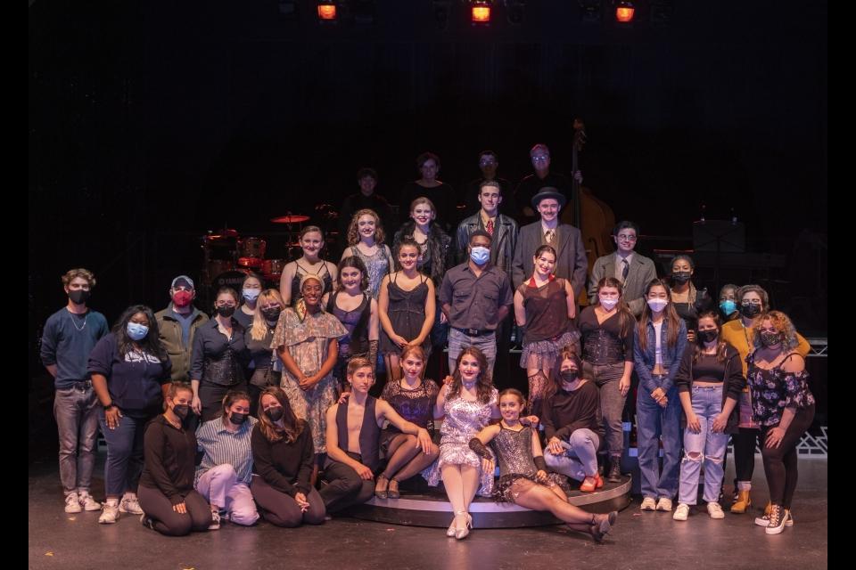 Actors performing in Cabaret