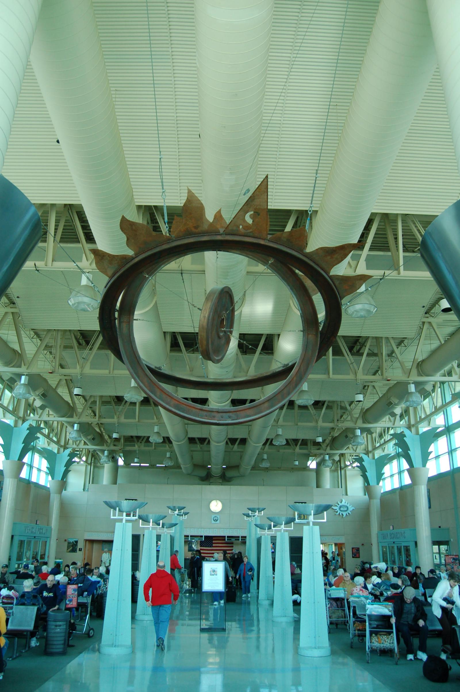 A sculpture Sheridan designed for an Amtrak station